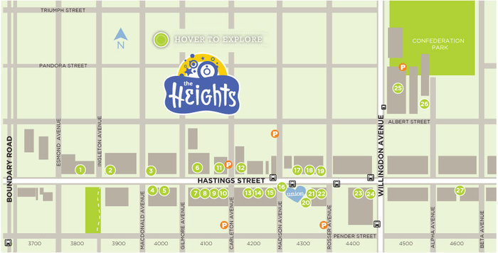 Union In Burnaby Heights location map 1
