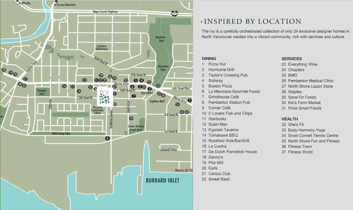 The Ivy On Marine location map 1