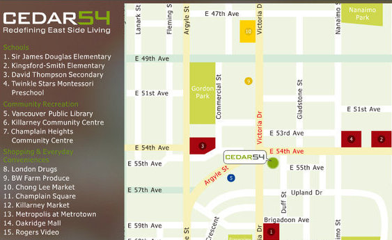 Cedar 54 location map 1
