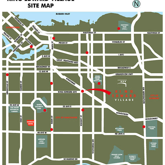 King Edward Village location map 1