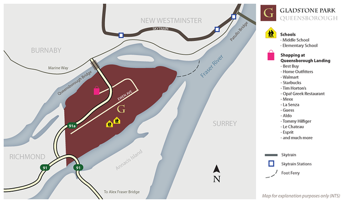Gladstone Park location map 1