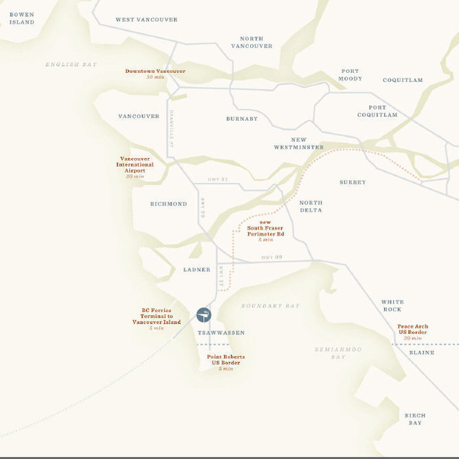 Tsawwassen Springs location map 1