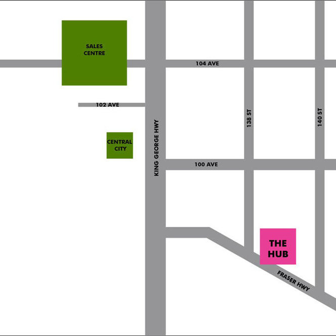 The Hub on Fraser location map 1