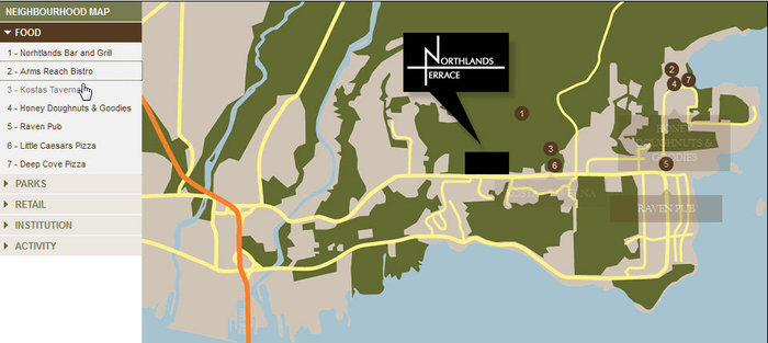 Northlands Terrace location map 2