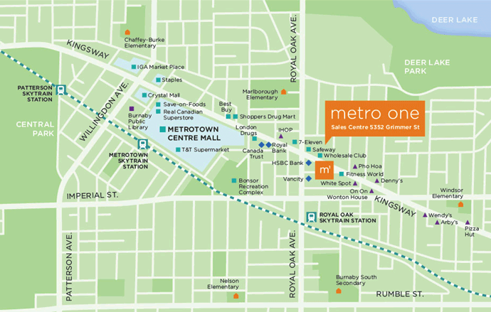 Metro 1 location map 1