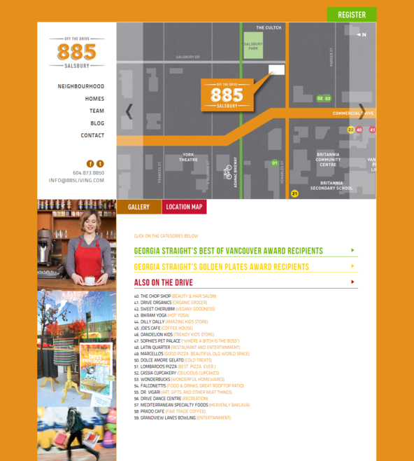 885 Off The Drive location map 1