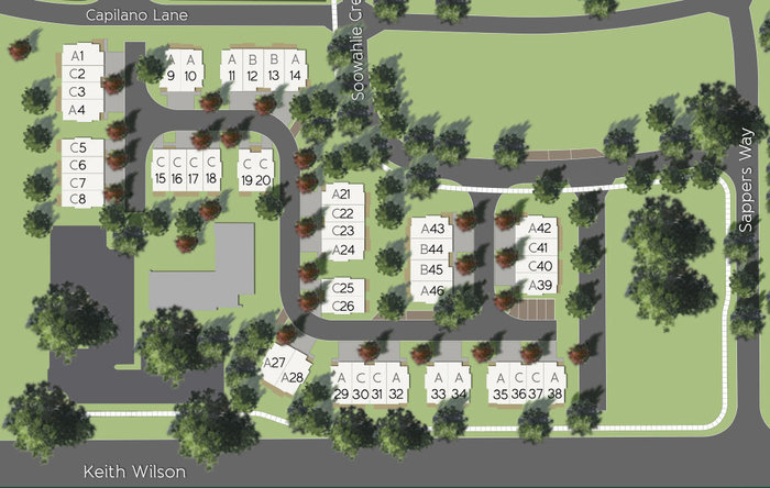 Park Gate Townhomes location map 1