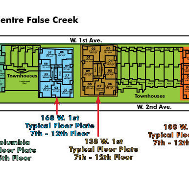 Wall Centre False Creek East One location map 1