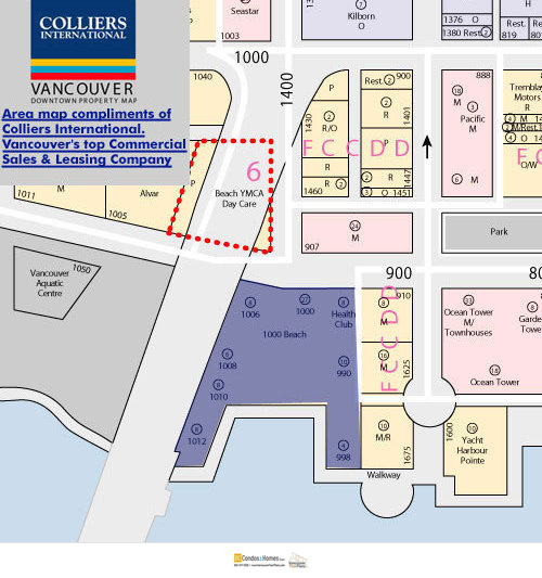 1000 Beach location map 1