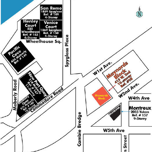 The Maynards Block location map 1