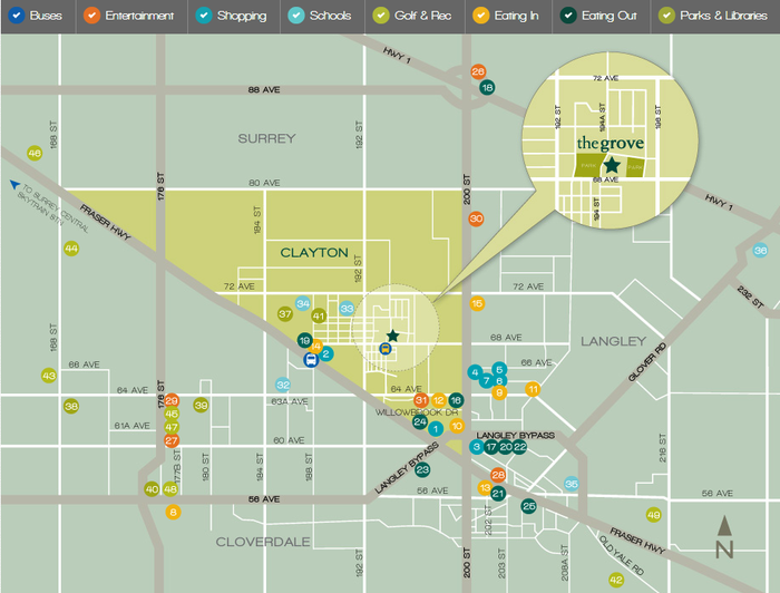 The Grove Parkhomes in Clayton location map 6