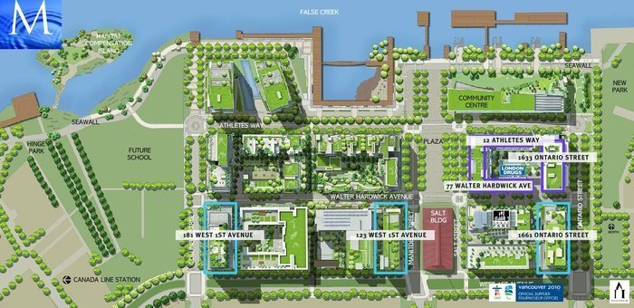 Village on False Creek - 160 Athletes location map 2