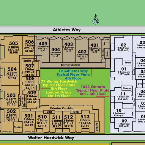 Kayak - Village on False Creek location map 2