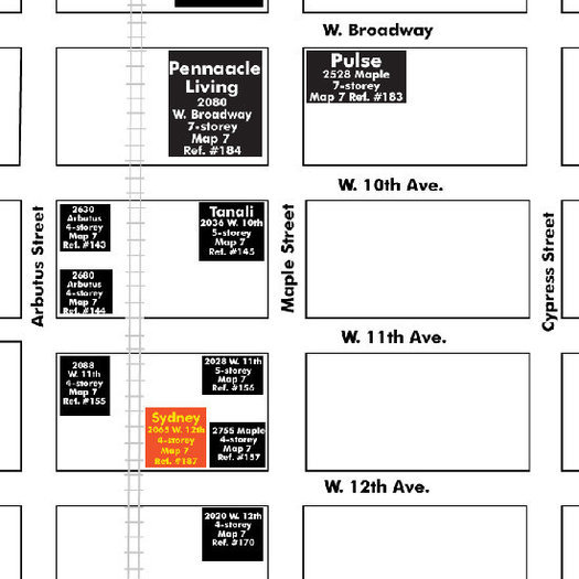 Sydney on West Twelfth location map 1