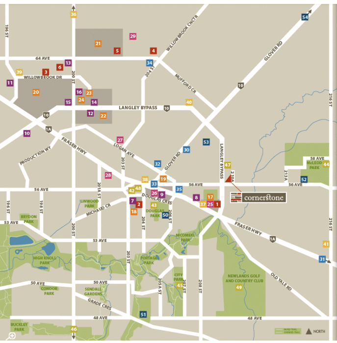 Cornerstone North location map 1