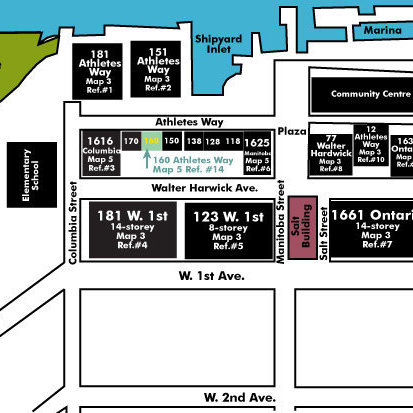 Village on False Creek - 160 Athletes location map 4