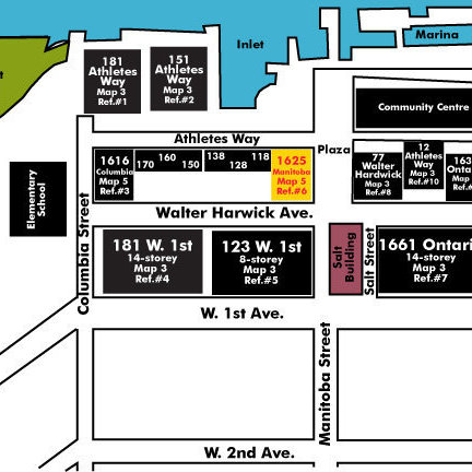 Shoreline - Village on False Creek location map 1