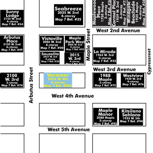 The Vermeer location map 1