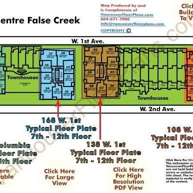 Wall Centre False Creek location map 1