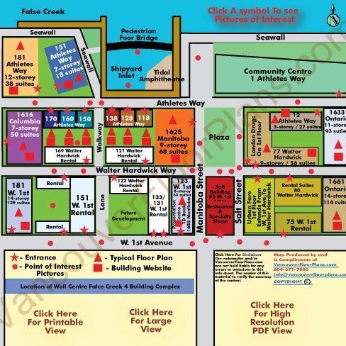 Village on False Creek - 118 Athletes location map 1