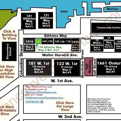 Village on False Creek - 170 Athletes location map 1