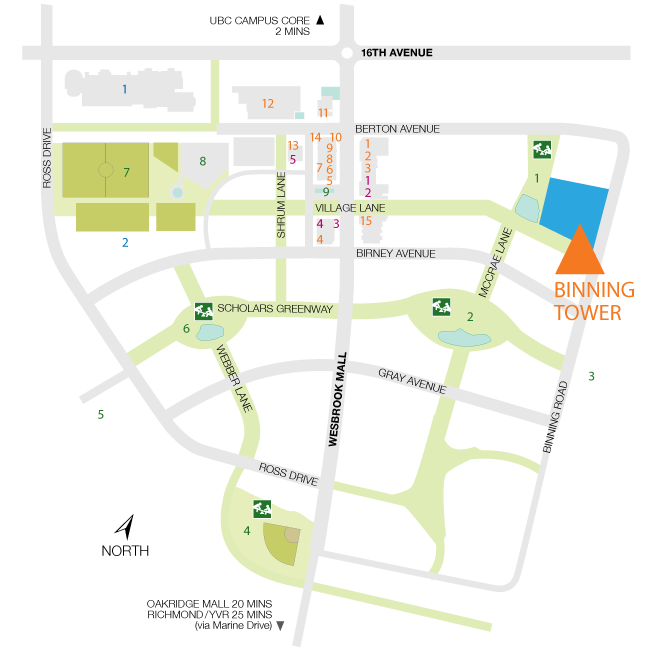 Binning Tower location map 1