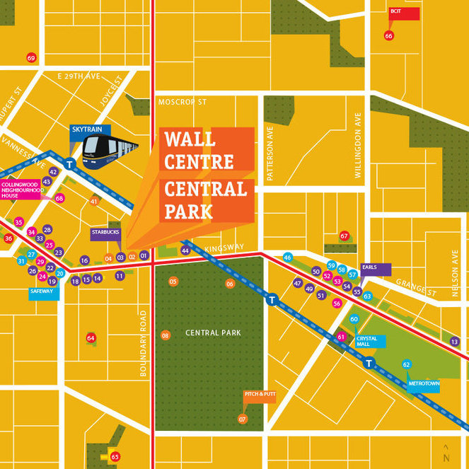 Wall Centre Central Park Gardens location map 1