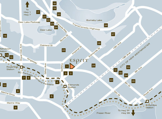 Esprit 1 location map 1