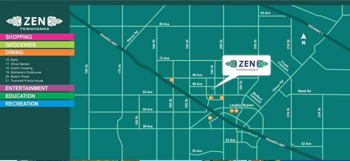 Zen Town Homes location map 1