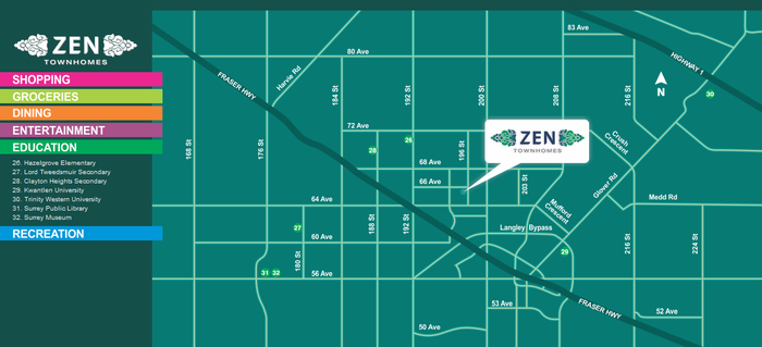 Zen Town Homes location map 2