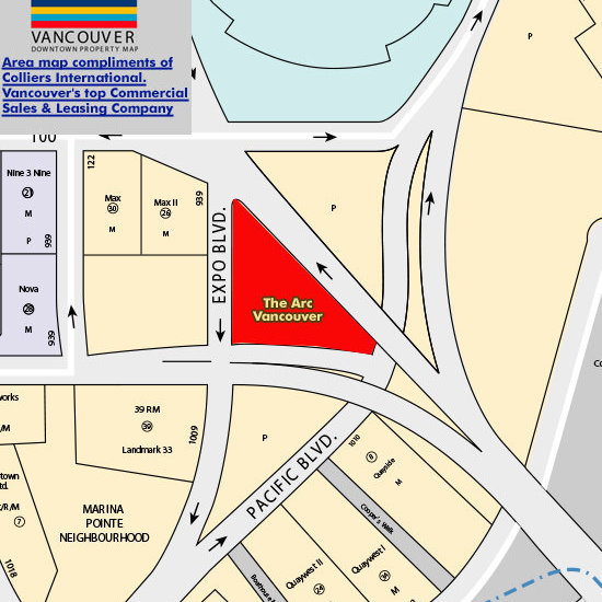 The Arc Vancouver location map 2