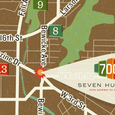 Seven Hundred location map 1