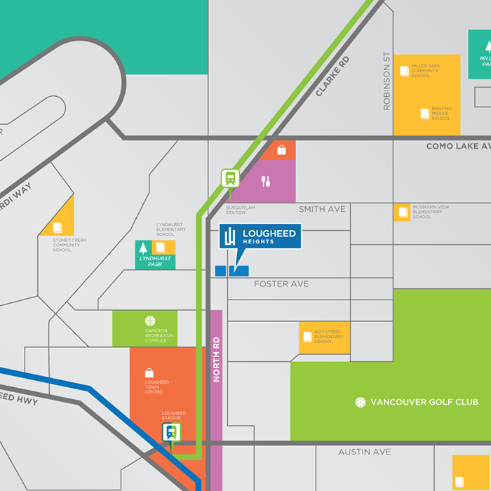Lougheed Heights Tower 2 location map 1