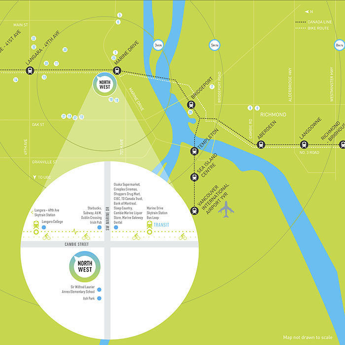 Northwest - West Tower location map 1