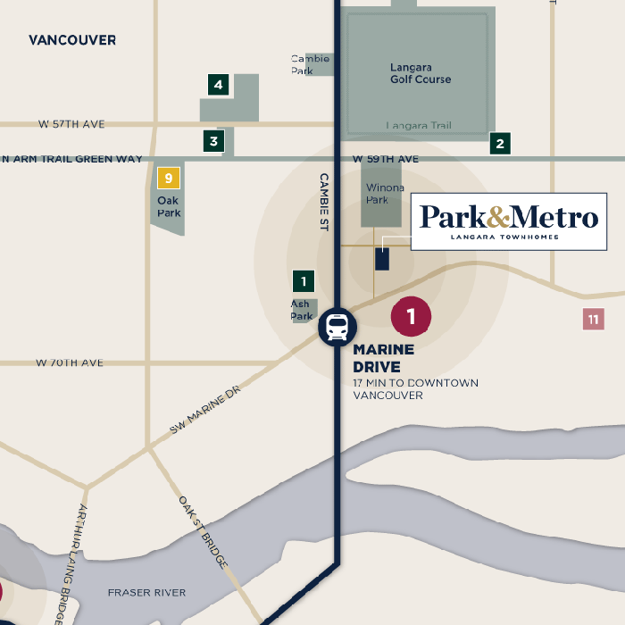 Park & Metro location map 1