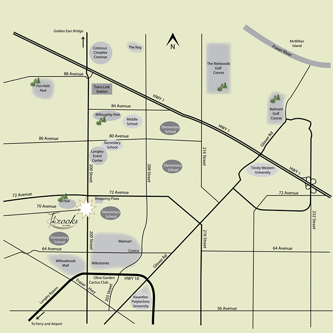 The Brooks location map 1