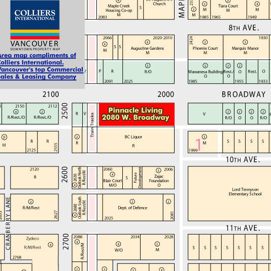 Pinnacle Living On Broadway location map 3