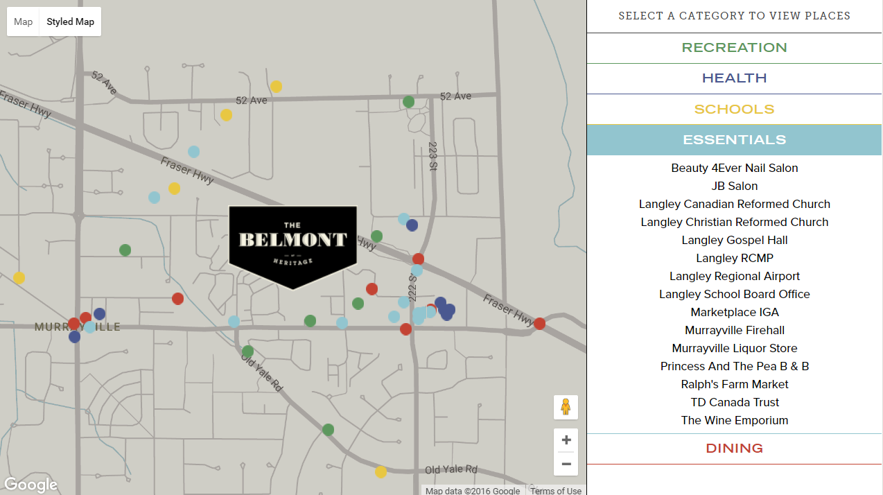 The Belmont location map 2
