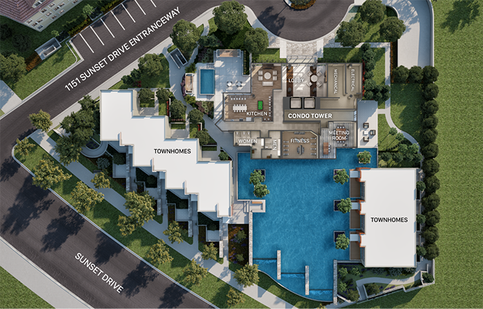 1151 Sunset Drive location map 1