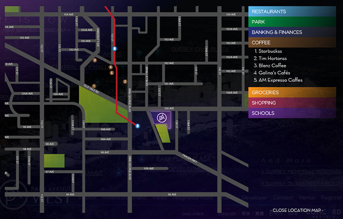 Park Avenue West 2 location map 3