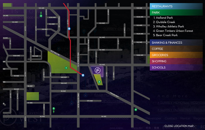 Park Avenue West 2 location map 5