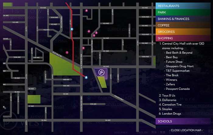 Park Avenue West Townhomes location map 8
