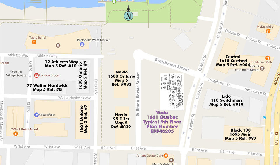 Voda at The Creek location map 1