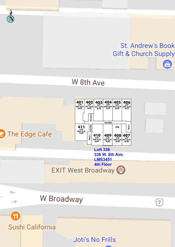 Loft 338 location map 2