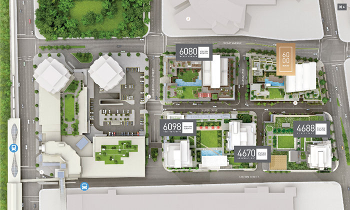 Station Square Tower 5 location map 1