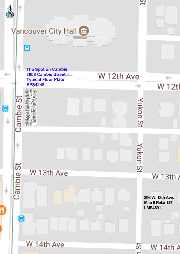 The Spot on Cambie location map 1