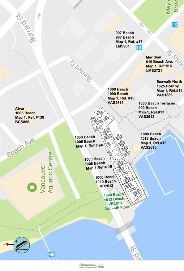 1000 Beach location map 1