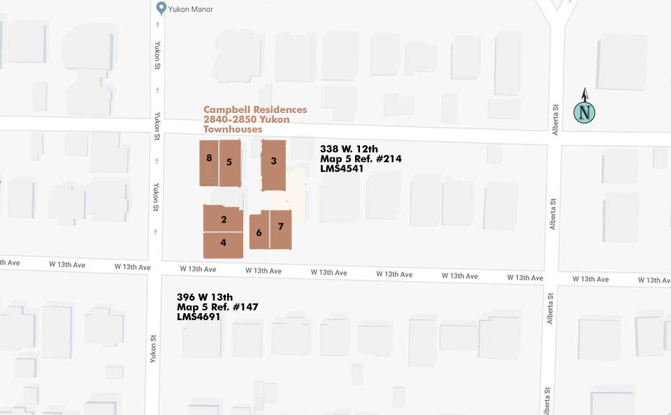 Campbell Residences location map 1