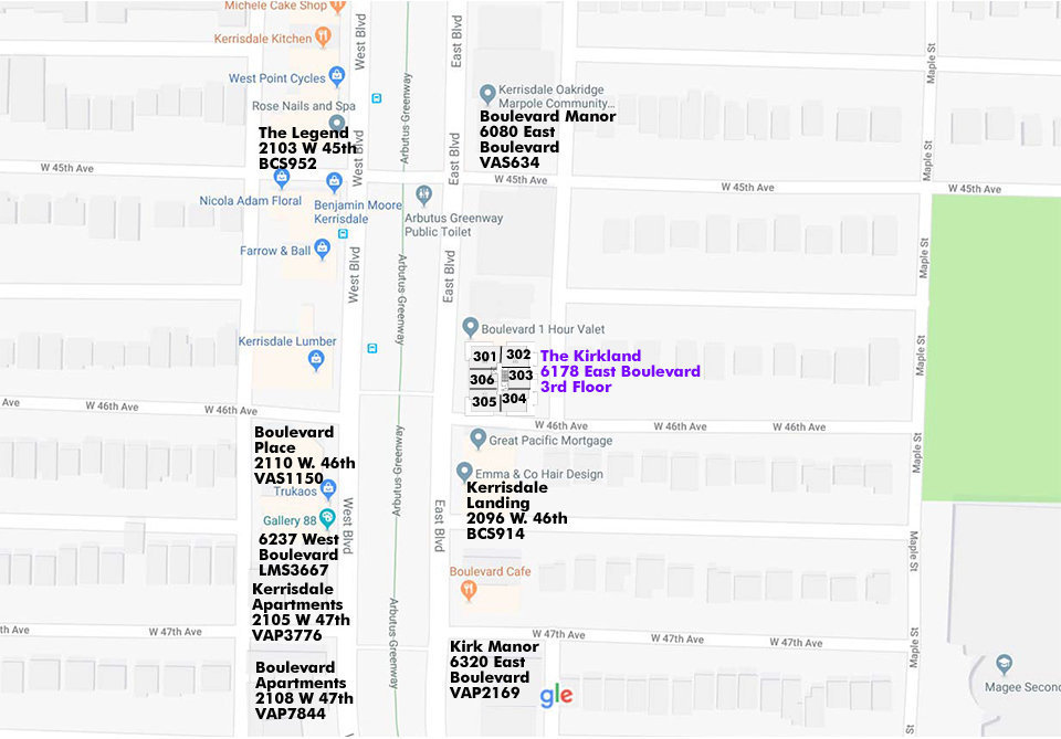 The Kirkland location map 1