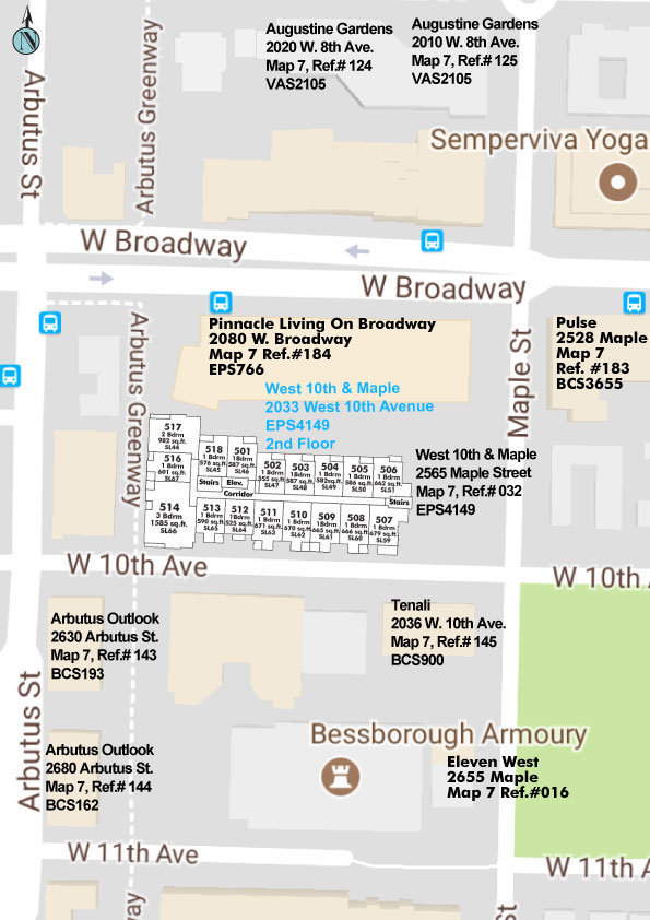 West 10th & Maple location map 2